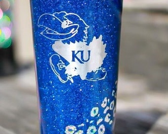 Sublimación personalizada Glitter College Inspired Tumbler 32 oz Slim Straw Tumbler