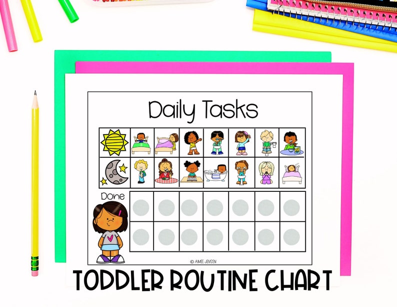 Kids Daily Responsibilities Chart | Printable Daily Routine | Chore ...