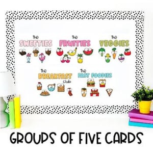 Kleine Gruppe von 5 MEHR | Gruppen-Essenspartner-Pairing-Karten | Klassenzimmer | Klassenzimmermanagement
