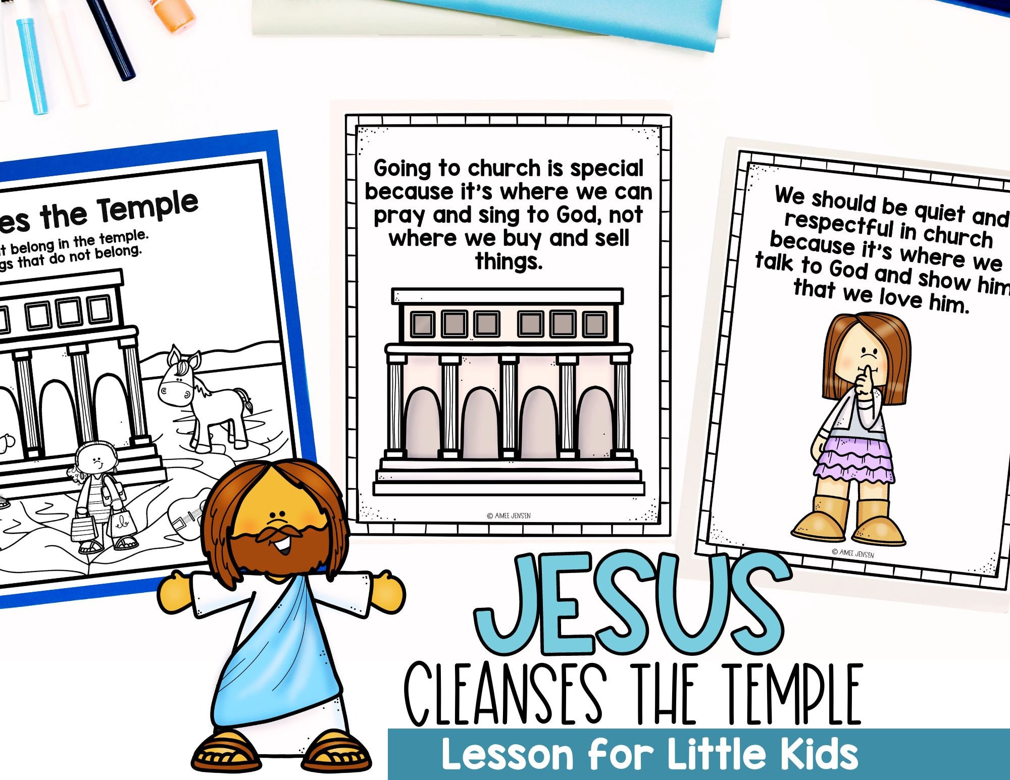 Interactive Bible Lesson for Kids Jesus Cleanses the Temple, Sunday