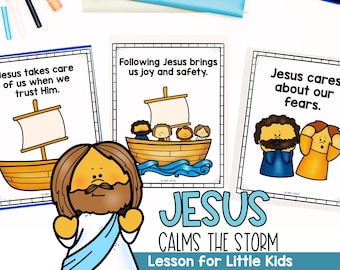 Interactive Bible Lesson: Jesus Calms the Storm for Little Kids - Sunday School Activities & Coloring Pages