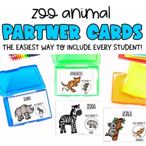 Zoo Tiere Partner Paarung Karten | Klassenzimmer Dekor | Klassenzimmer Dekor | Klassenzimmer-Planung