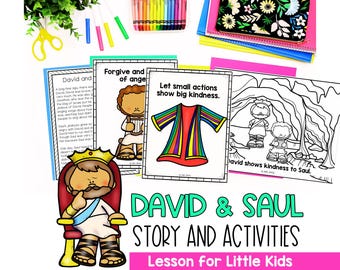 Interactive Bible Lesson: David and Saul - Sunday School Activities & Coloring Pages