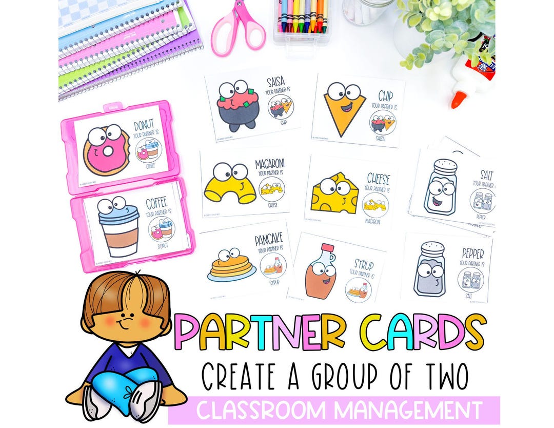 MORE Peanut Butter and Jelly Partner Pairing Cards | Classroom Decor ...