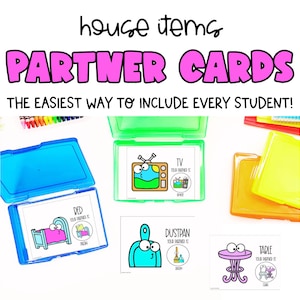 House Items Partner Pairing Cards | Classroom Decor | Classroom Decor | Classroom Management