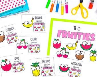 Kleine groep van 6 | Koppelkaarten voor fruit- en groentepartners | Klaslokaaldecoratie | Klasmanagement