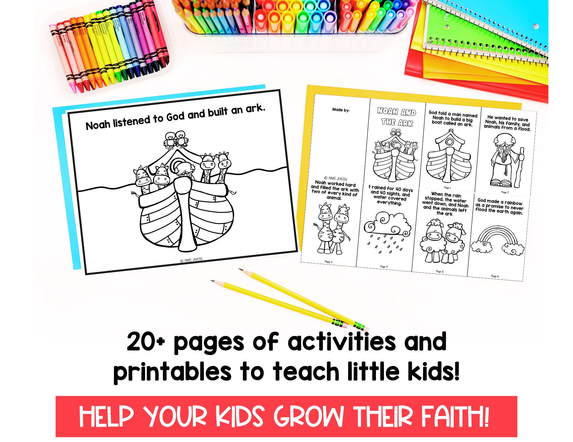 Sunday School Lessons | Noahs Ark Craft | Bible Study for Kids - Etsy