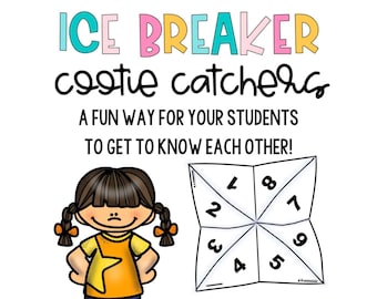 Erster Schultag | Lernspiel | Cootie Catcher Spiel | Klassenzimmer Dekor