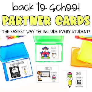 Schulsachen Partner Paarungskarten | Klassenzimmer Dekor | Klassenzimmer-Planung