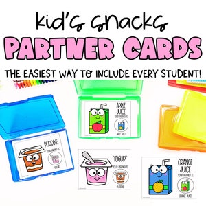 Snacks Partner Paarende Karten | Klassenzimmer Dekor | Klassenzimmer Dekor | Klassenzimmer-Planung