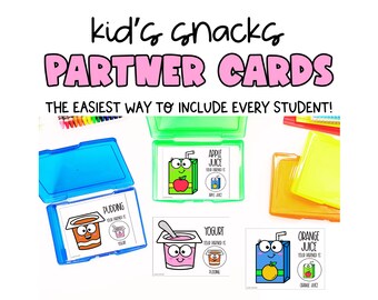 Snacks Partnerkort | Klassrumsdekor | Klassrumsdekor | Klassrumsledning