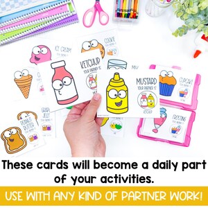 MORE Peanut Butter and Jelly Partner Pairing Cards | Classroom Decor ...