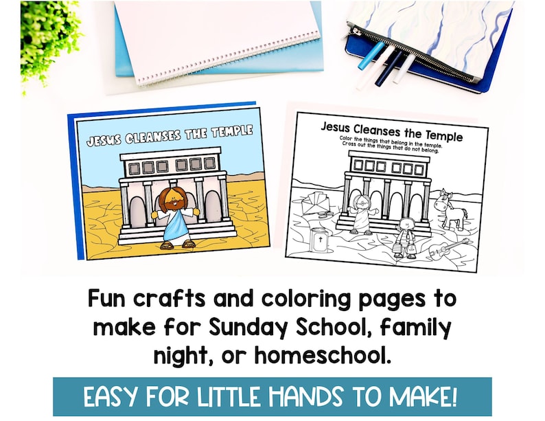Jesus Cleanses the Temple FULL Bible Lesson for Little Kids, Homeschool ...