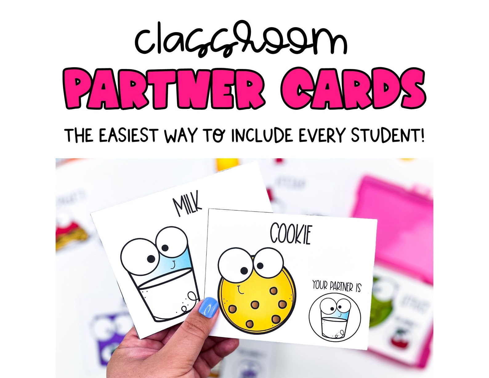 ORIGINAL Peanut Butter and Jelly Partner Pairing Cards | Classroom ...