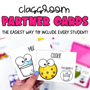 ORIGINAL Peanut Butter and Jelly Partner Pairing Cards | Classroom Decor | Classroom Management