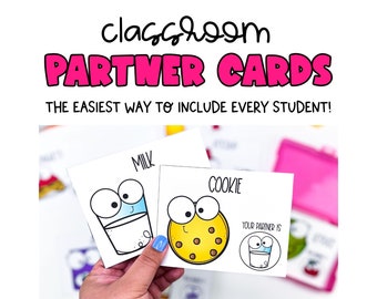 ORIGINAL Peanut Butter and Jelly Partner Pairing Cards | Classroom Decor | Classroom Management