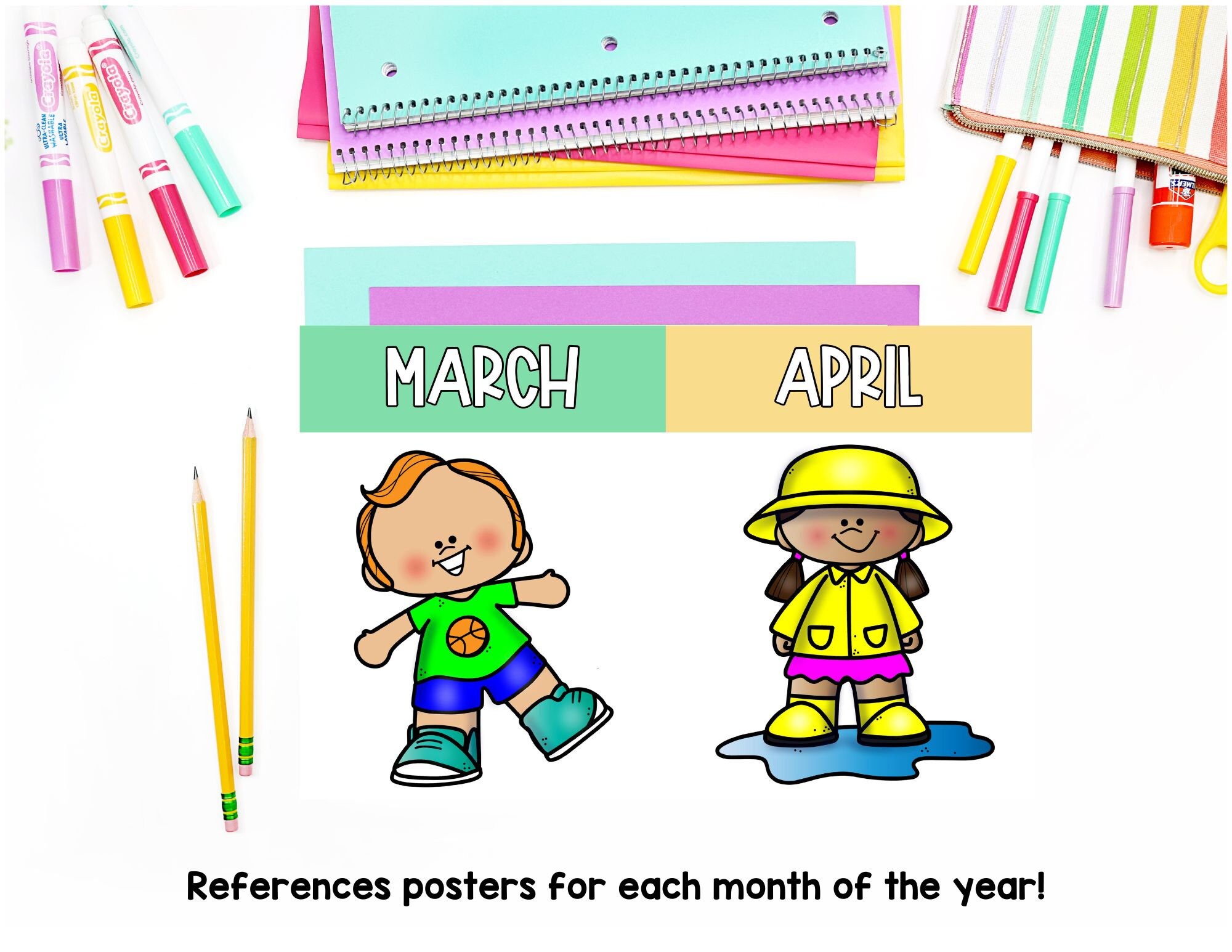 Months of the Year Posters | Classroom Decor | Educational Posters - Etsy