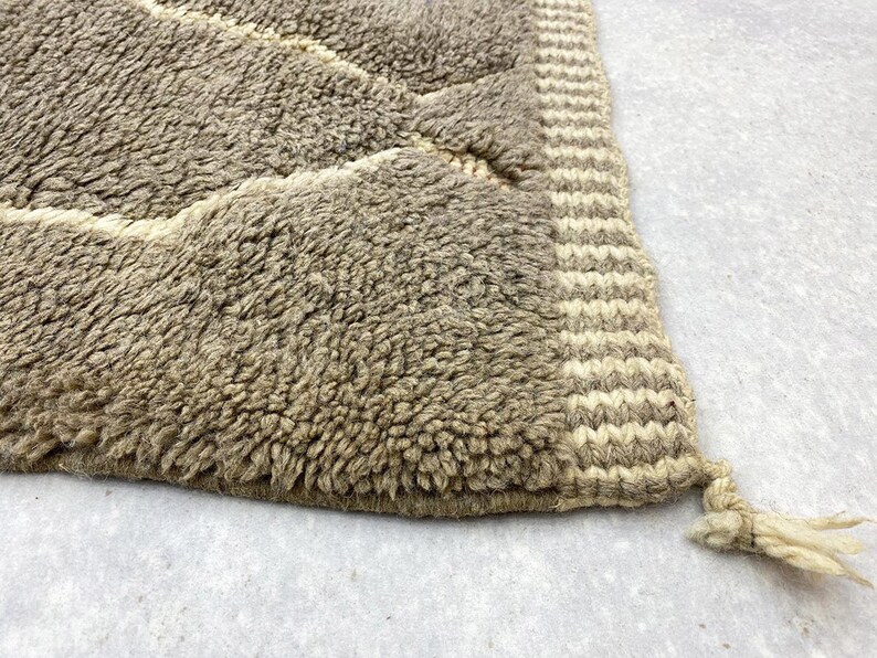 Moroccan Berber Army Green Rug Handmade Wool Rug Beni Ourain Etsy