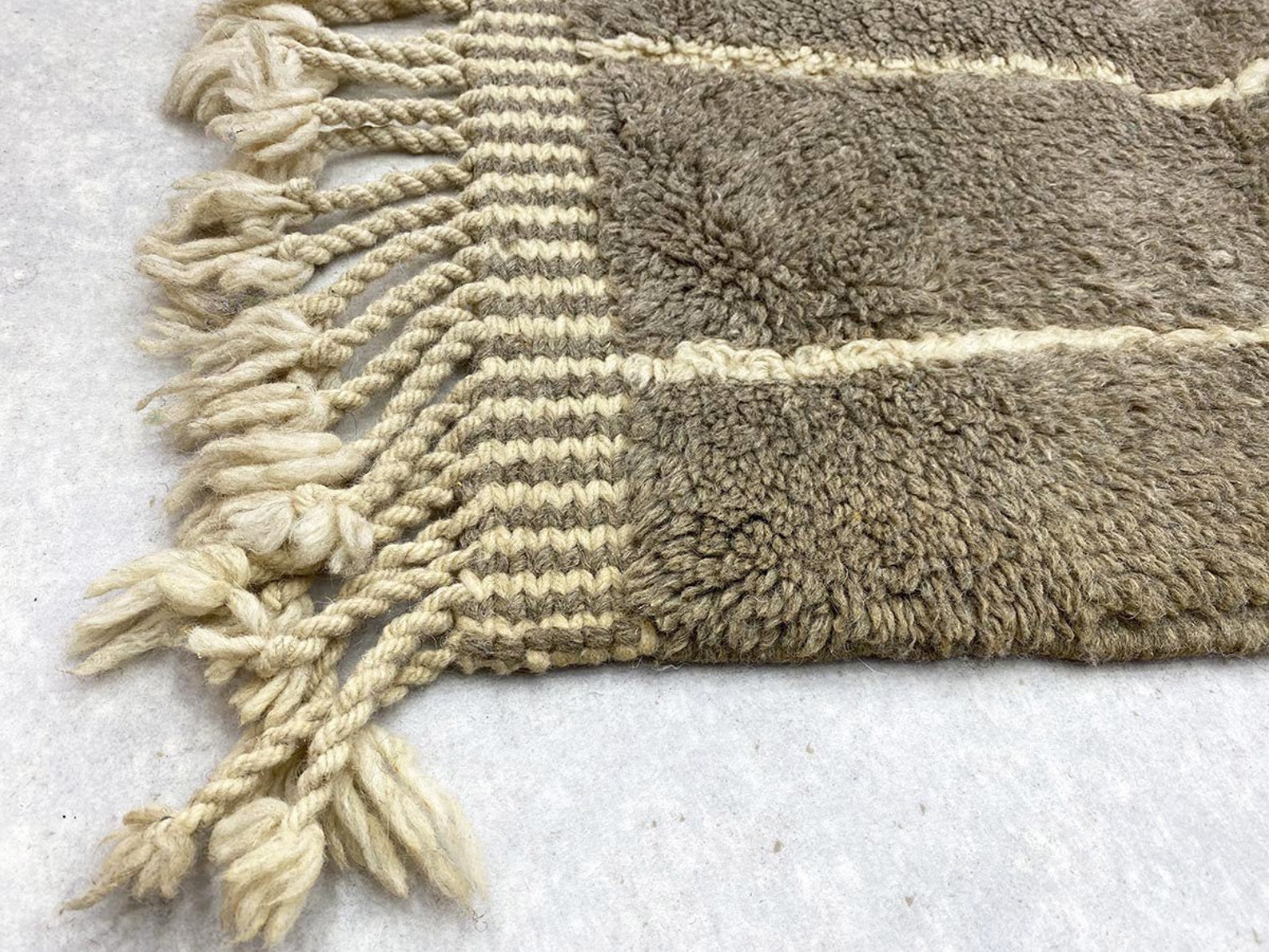 Moroccan Berber Army Green Rug Handmade Wool Rug Beni Ourain Etsy