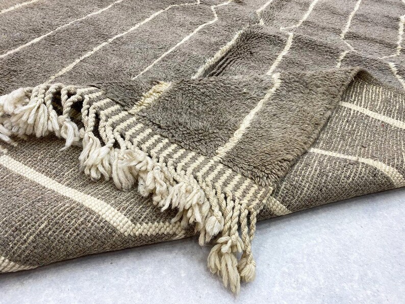 Moroccan Berber Army Green Rug Handmade Wool Rug Beni Ourain Etsy