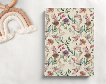 Aquarell Floral Hardcover Journal, florales Notizbuch, botanisches Notizbuch, gefüttertes Schreiben Journal, Geschenkidee, Geschenk für sie, Geschenk für Frauen,