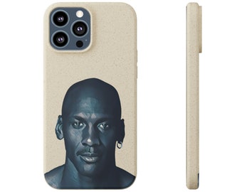 Michael Jordan Biodegradable iPhone Case - Eco-Friendly Protection with Iconic Basketball Design"
