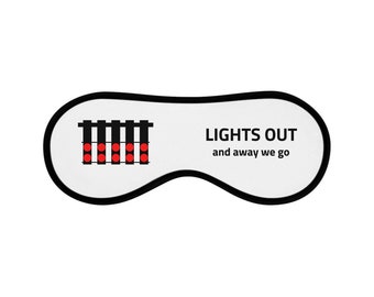 Formula One Sleeping Mask | Lights Out and Away We Go | Racing Mask Gift for Him or Her