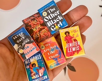 6 miniature Books by black authors for 1/6 scale dolls