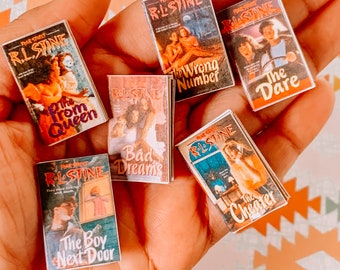 6 miniaturas retrô de Fear Street, livros de RL Stine para bonecas em escala 1/6, nostalgia dos anos 90 e 80