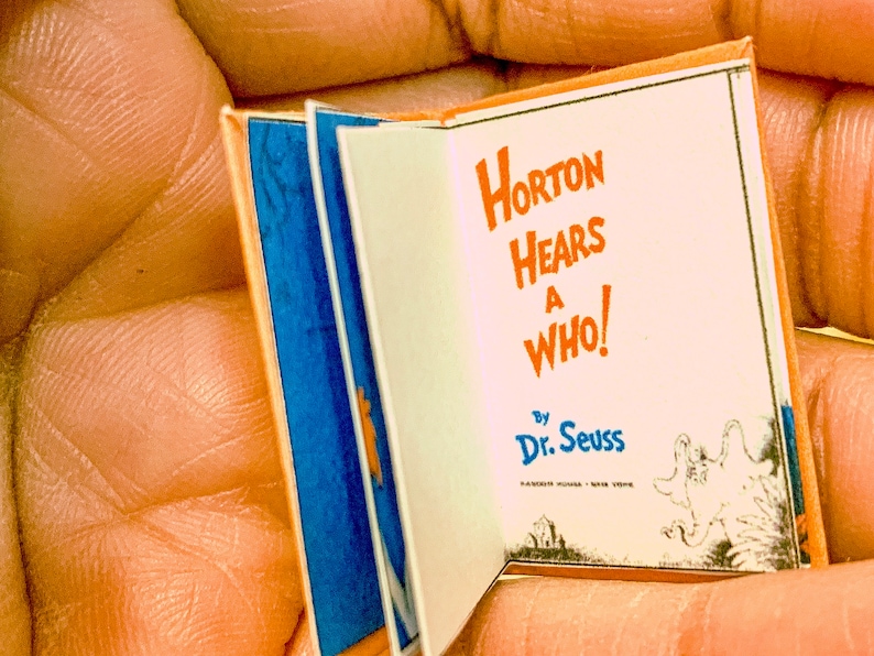 6 Miniature Dr. Seuss Books for 1/6 & 1/8 Scale