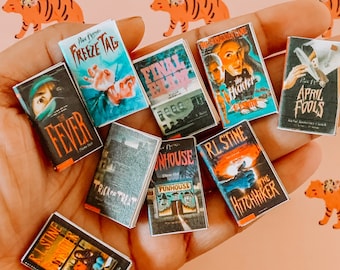 9 miniaturas retrô de terror/suspense Aponte livros de terror para bonecas em escala 1/6 como Barbie Blythe e bonecas de tamanho semelhante ficção adolescente