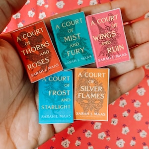 5 miniature books “A Court of Thorns and Roses” series for 1/6 scale dolls like Blythe Pullip yosd & other dolls