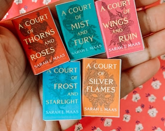 5 miniature books “A Court of Thorns and Roses” series for 1/6 scale dolls like Blythe Pullip yosd & other dolls
