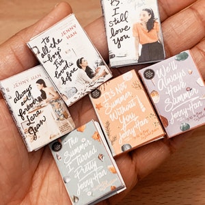 6 miniature Jenny Han books for 1/6 scale dolls