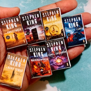 Miniature books Dark Tower Series by Stephen King for 1/6 scale dolls like Barbie Blythe Pullip