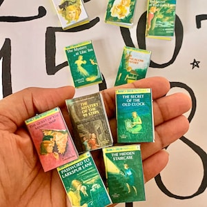5 Miniature Nancy Drew Mystery books for 1/6 scale dolls CHOOSE