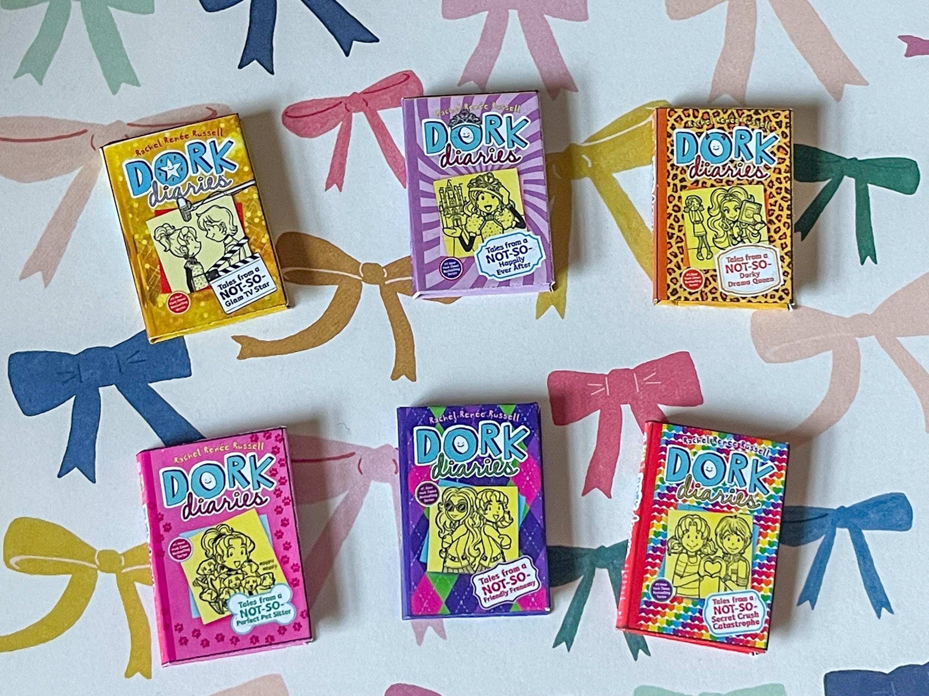 Miniature Dork Diaries Books 7-12: 1/6 & 1/8 Scale Dollhouse Books