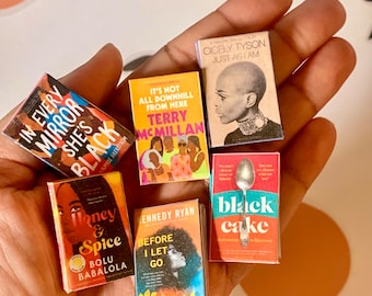6 miniature Books by black authors for 1/6 scale dolls