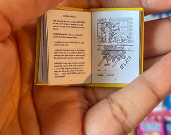 Miniature Dork Diaries Books 7-12: 1/6 & 1/8 Scale Dollhouse Books