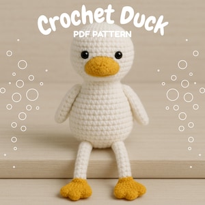 Easy Duck Crochet Pattern – Quick and Simple Amigurumi Duck Instant PDF Download