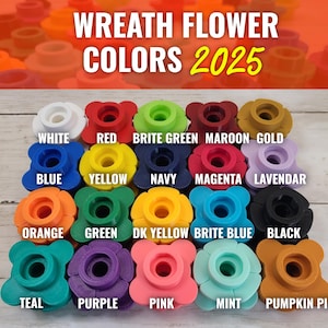 Flowers for 3D Printed LEGO-Inspired Base Wreath Decoration  - 15 Colors and two Styles to choose from. Refer to photos for options.