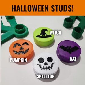 Halloween Themed wreath studs - Unique accessories for your 3D Printed LEGO-Inspired Wreath  -  Refer to photos for options.