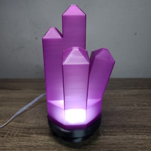 Big Brick Transparent Purple Giant Illuminated Crystal Brick with usb led dimmable lamp base