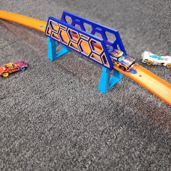 Hot Wheels Track Compatible Bridge Unique Single Lane Hex Design Custom Accessory for Toy Car Race Tracks Etsy
