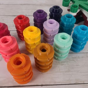 Flowers for 3D Printed LEGO-Inspired Base Wreath Decoration  - 15 Colors and two Styles to choose from. Refer to photos for options.
