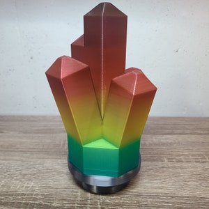 Big Brick LEGO Inspired Transparent Rainbow Giant Illuminated Crystal with usb led dimmable lamp base