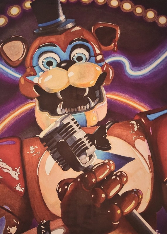 Glamrock Freddy (Security Breach) Fnaf Poster/ Art Print