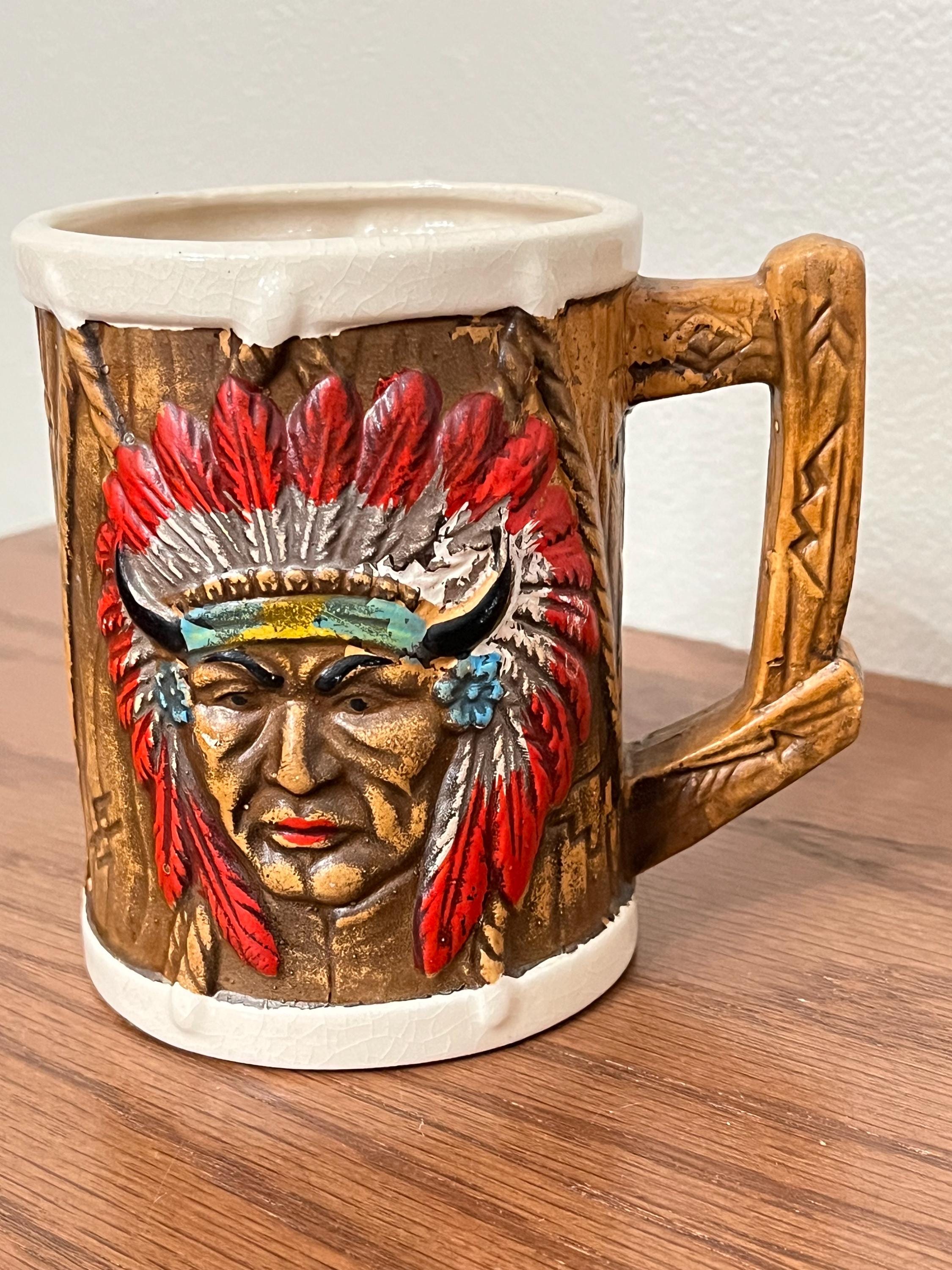 Ceramic Indian Chief - Etsy
