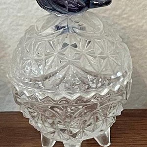 Vintage Hofbauer Byrdes Collection Lead Crystal Trinket Box with Bird - SOLD INDIVIDUALLY