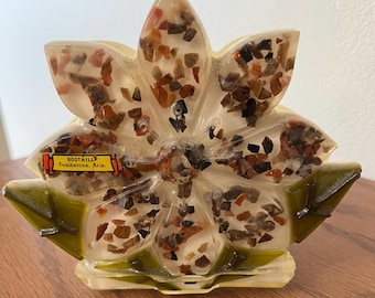 MCM Lucite Daisy Flower Napkin or Mail Holder